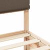 vidaXL Bettgestell mit gepolstertem Kopfteil Taupe 80 x 200 cm