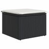 vidaXL 8-tlg. Garten-Sofagarnitur mit Kissen Schwarz Poly Rattan