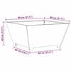 vidaXL Feuerstelle Braun 80 x 80 x 40 cm Wetterfeststahl