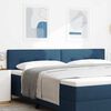 vidaXL LED Kopfteil mit LED-Lichtleisten Blau 200 cm Polyester