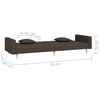 vidaXL Schlafsofa 2-Sitzer mit 2 Kissen Dunkelbraun Stoff