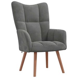 vidaXL Relaxsessel Dunkelgrau Samt