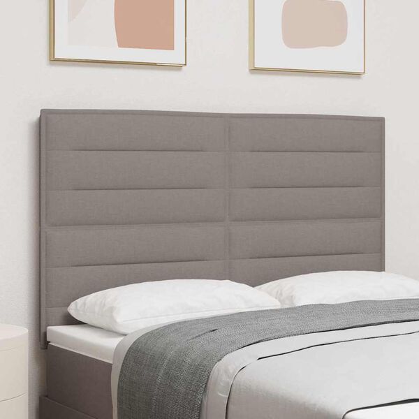 vidaXL Kopfteil mit Kopfteil Taupe 160 cm Kunstleder