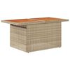 vidaXL Garten-Sofa-Set mit Kissen mit Speicher 7 pcs Beige Poly Rattan