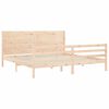 vidaXL Massivholzbett mit Kopfteil 200x200 cm