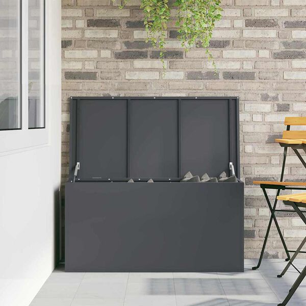 vidaXL Au&szlig;enlagerbox Anthrazit 100 x 50,5 x 50 cm Stahl
