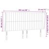 vidaXL Kopfteil mit Ohren Hellgrau 203x23x118/128 cm Samt
