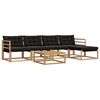 vidaXL Outdoor-Sofagarnitur 6 stk. Wei&szlig; und Schwarz