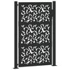 vidaXL Gartentor Schwarz 100x150 cm Stahlblatt-Design