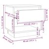 vidaXL Nachttisch Grau Sonoma 45x34x44 cm Holzwerkstoff