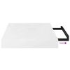 vidaXL Schweberegale 4 Stk. Hochglanz-Wei&szlig; 23x23,5x3,8 cm MDF