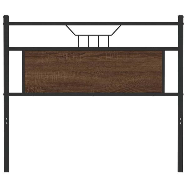 vidaXL Kopfteil Braun Eichen-Optik 107 cm Holzwerkstoff und Stahl