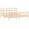 vidaXL Massivholzbett mit Kopfteil 200x200 cm