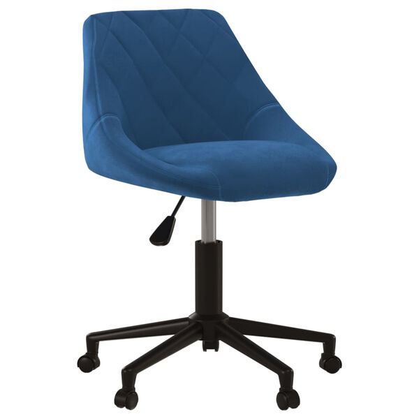 vidaXL B&uuml;rostuhl Drehbar Blau Samt