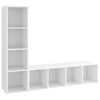 vidaXL TV-Schr&auml;nke 2 Stk. Wei&szlig; 142,5x35x36,5cm Holzwerkstoff