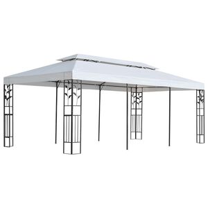 vidaXL Pavillon-Stoff Wei&szlig; 300 x 600 cm Polyester