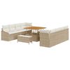 vidaXL Garten-Sofa-Set mit Kissen mit Speicher 11 pcs Beige und Creme