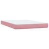 vidaXL Boxspringbett mit Matratze & LED Rosa 160x220 cm Samt