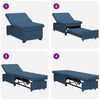 vidaXL Sofa Bett Blau 194 x 67 x 37 cm Stoff