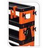 FX-Tools Werkzeugwagen mit 4 F&auml;chern Schwarz und Orange