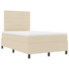vidaXL Boxspringbett mit Matratze Creme 120 x 200 cm Stoff