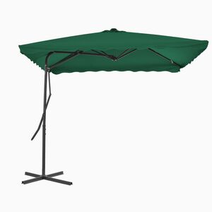 vidaXL Sonnenschirm mit Stahl-Mast 250x250 cm Gr&uuml;n