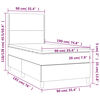 vidaXL Boxspringbett mit Matratze Blau 90x190 cm Stoff