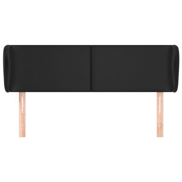 vidaXL Kopfteil mit Ohren Grau 147x23x78/88 cm Kunstleder