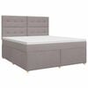 vidaXL Boxspringbett mit Matratze Taupe 180 x 200 cm Stoff