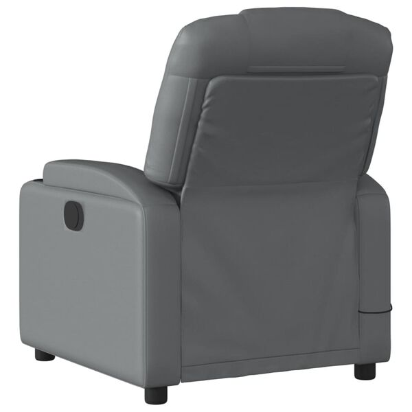 vidaXL Massagesessel Relaxsessel Grau Kunstleder