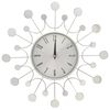 vidaXL Wanduhr Silbern 40 cm Metall
