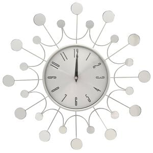 vidaXL Wanduhr Silbern 40 cm Metall
