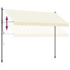 vidaXL Markise Einziehbar Creme 350x150 cm Stoff und Stahl