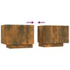 vidaXL 3-tlg. TV-Schrank-Set LED-Leuchten R&auml;uchereiche Holzwerkstoff