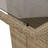 vidaXL Garten Essgruppe mit Kissen 9 pcs Beige Poly-Rattan
