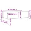 vidaXL Couchtisch Schwarz 90x50x36,5 cm Holzwerkstoff