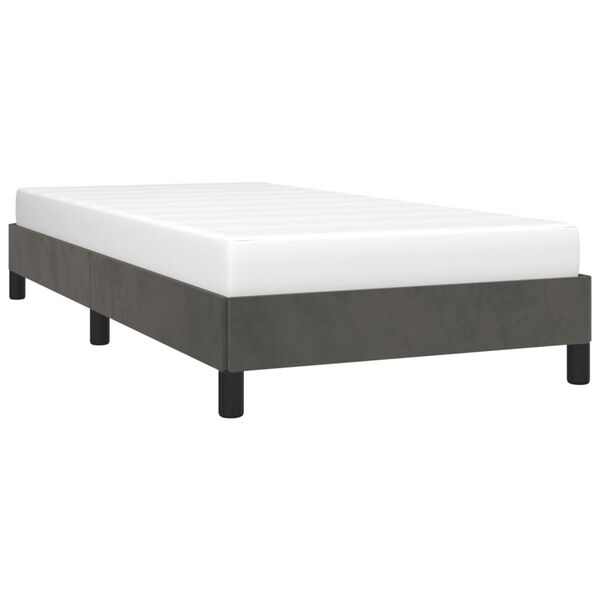 vidaXL Bettgestell ohne Matratze Dunkelgrau 100x200 cm Samt