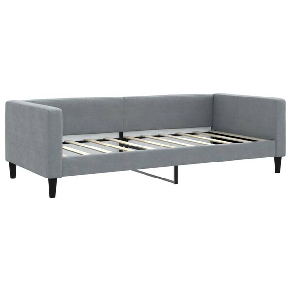 vidaXL Tagesbett mit Matratze Hellgrau 90x190 cm Stoff