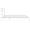 vidaXL Bettgestell mit Kopfteil Metall Wei&szlig; 120x190 cm
