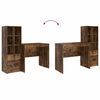 vidaXL Schreibtisch mit Schubladen 2 pcs Ger&auml;ucherte Eiche