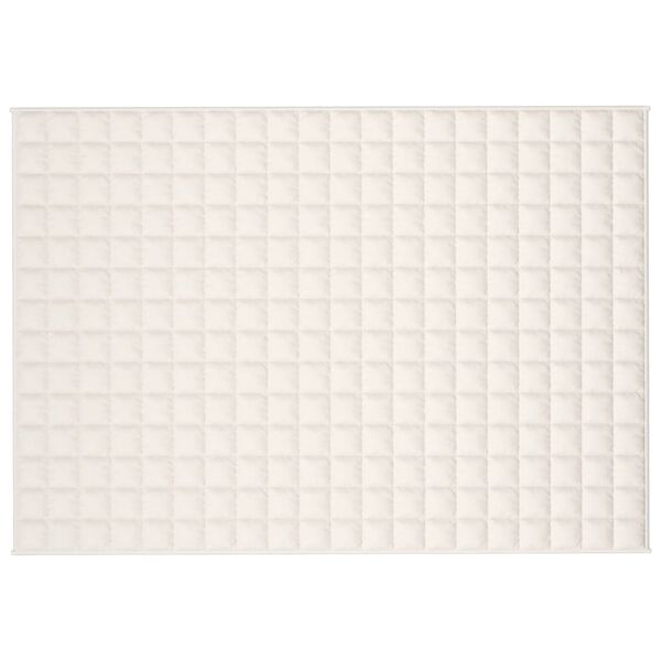 vidaXL Gewichtsdecke Hellcreme 137x200 cm 10 kg Stoff