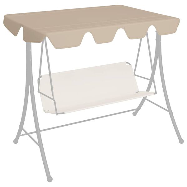 vidaXL Ersatzdach f&uuml;r Hollywoodschaukel Beige 150/130x105/70 cm