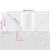 vidaXL Zaunpfosten Grau 10 x 1,4 m (25 x 25 mm Netz) Stahl und PVC