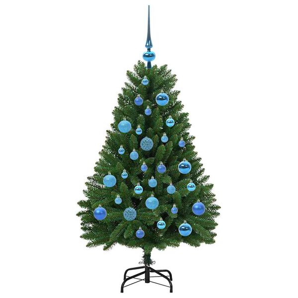 vidaXL K&uuml;nstlicher Weihnachtsbaum Gr&uuml;n 120 cm PVC und Metall
