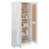 vidaXL Bücherschrank Hochglanz-Weiß 82,5x30,5x185,5 cm Holzwerkstoff