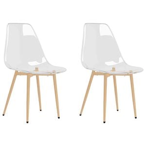 vidaXL Esszimmerst&uuml;hle 2 Stk. Transparent PET