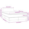 vidaXL Boxspringbett mit Matratze & LED Dunkelgrau 120x190 cm Stoff