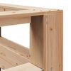 vidaXL Kopfteil mit B&uuml;cherregal L-Form 120 cm Massivholz Kiefer