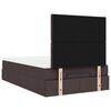 vidaXL Ottoman-Bett mit Matratze Dunkelbraun 120x190 cm Stoff