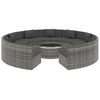 vidaXL 10-tlg. Garten-Lounge-Set mit Auflagen Poly Rattan Grau